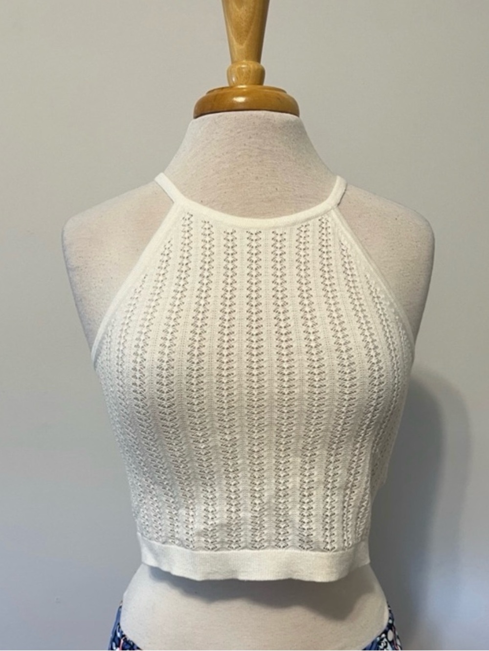 NWT Crochet Halter Tank Top Womens Small A New Day
